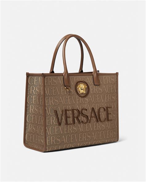 versace parfums large tote with gold edging|fendi Versace tote bag.